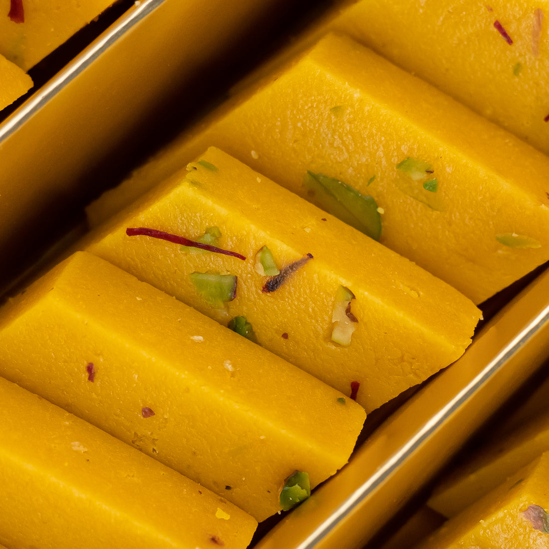 Safron Kaju Katli