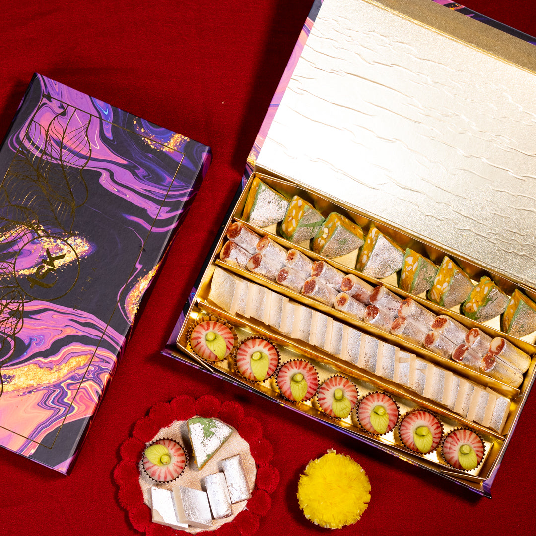 ROYAL KAJU DELIGHTS (KAJU KATLI, KAJU ANJEER ROLL, KAJU CASATA, KAJU APPLE)