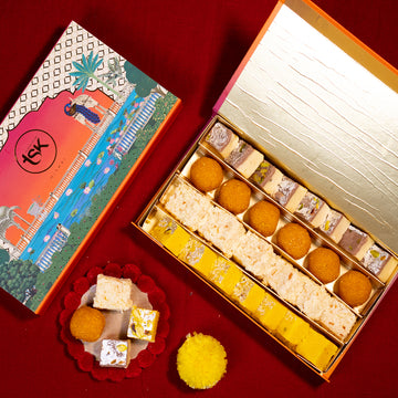 Traditional Sweets Medley (Kopra Pak, Kalakand, Motichoor Ladoo ,Choclate Barfi)